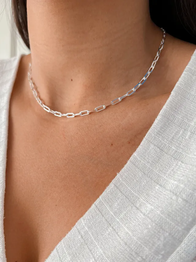 Choker Corrente - Prata