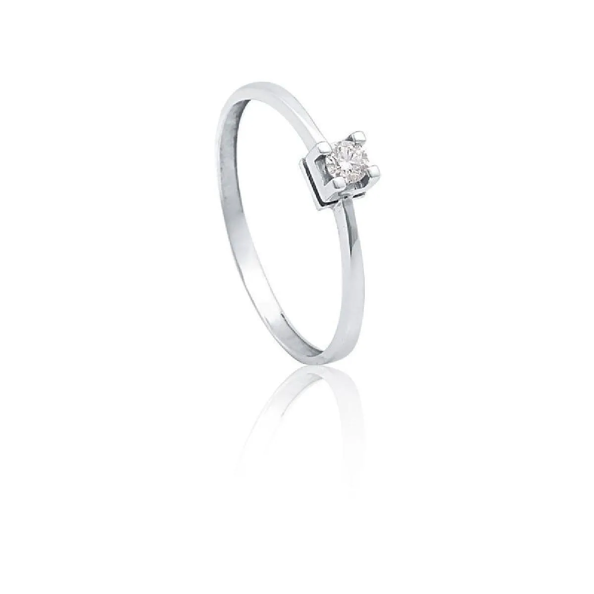 Anel solitário de ouro 18k Diamante 10 pts TO LOVE