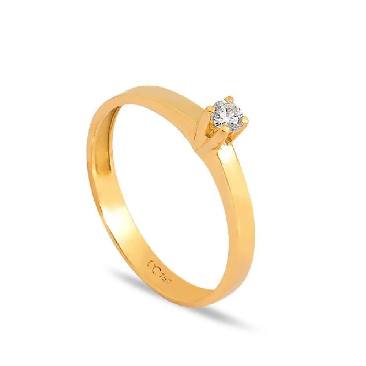 Anel Solitário Desire ouro 18k com 10pts de Diamante