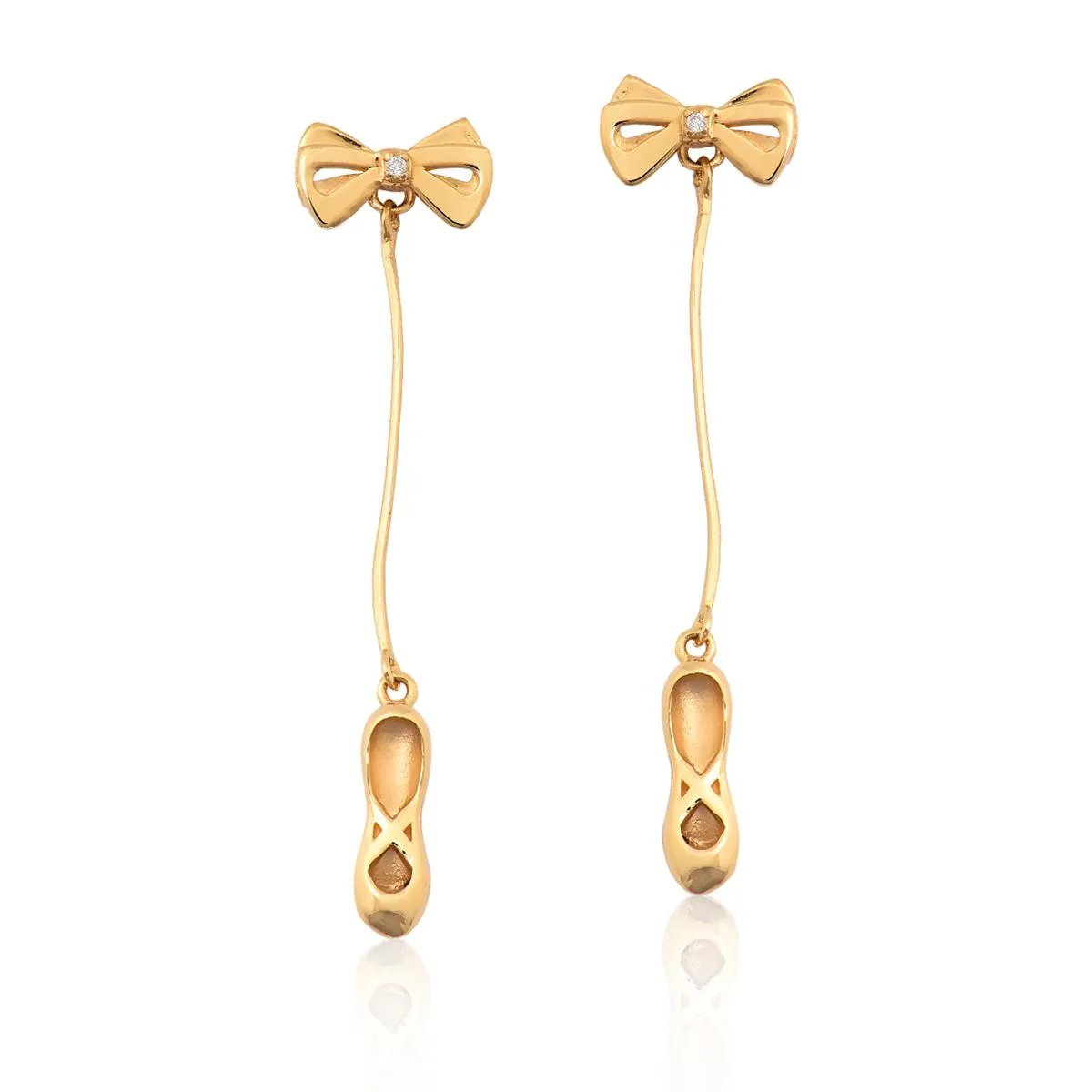 Brinco de Ouro Infantil 18k de Sapatilhas