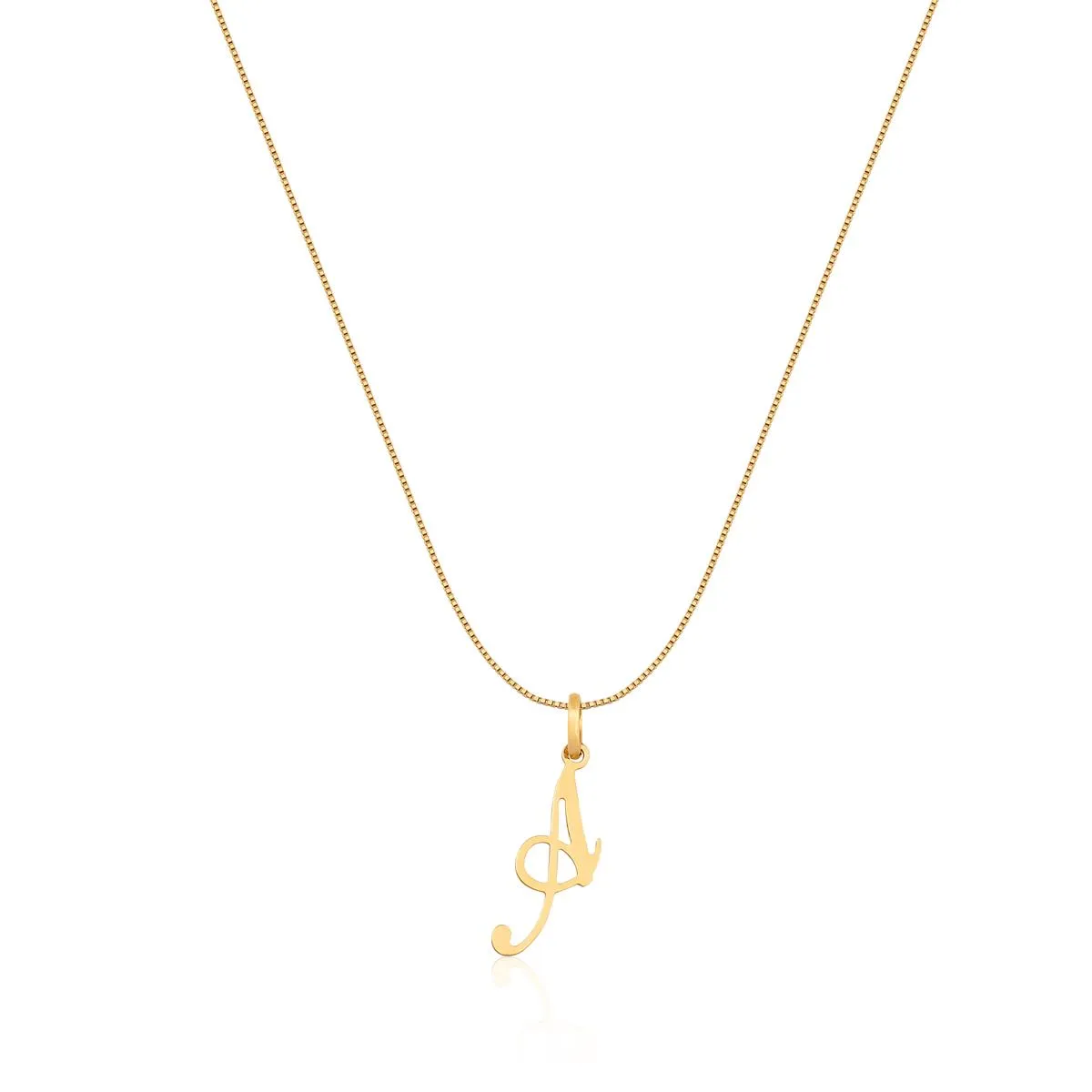 Pingente de Ouro 18k de Letra A