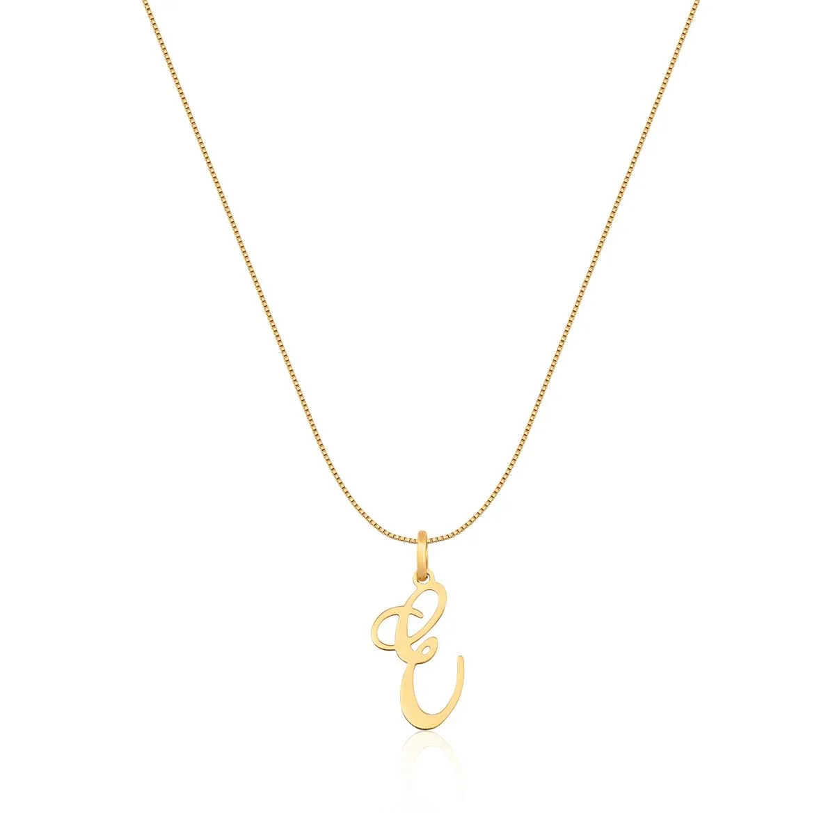 Pingente de Ouro 18k de Letra E