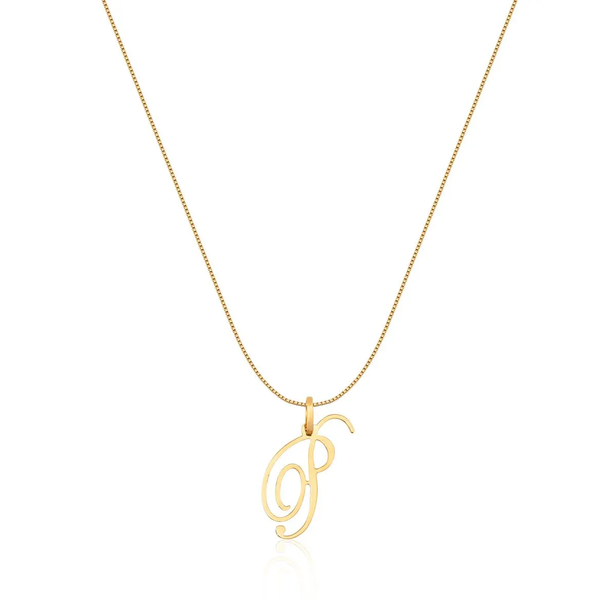 Pingente de Ouro 18k de Letra P