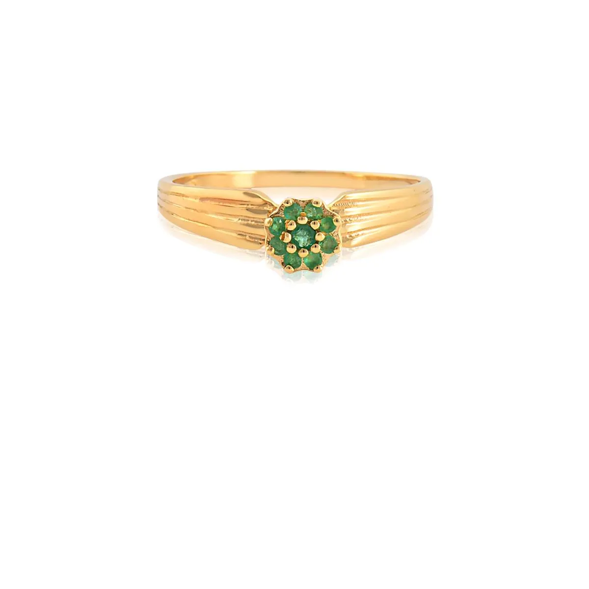 Anel de Ouro 18k com Esmeralda