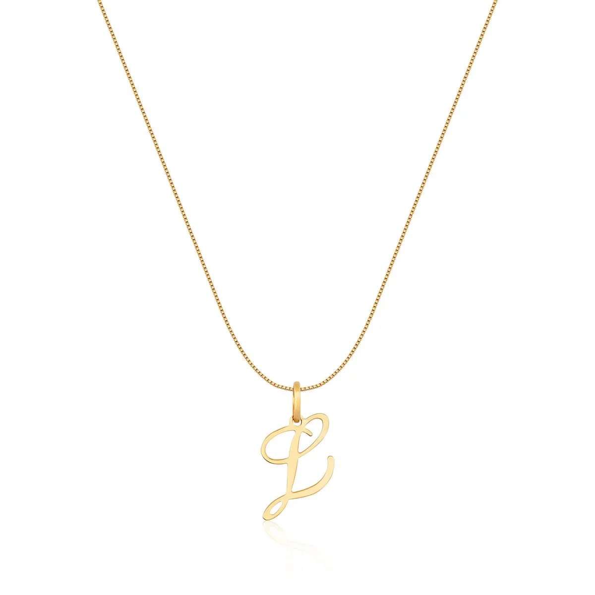 Pingente de Ouro 18k de Letra L