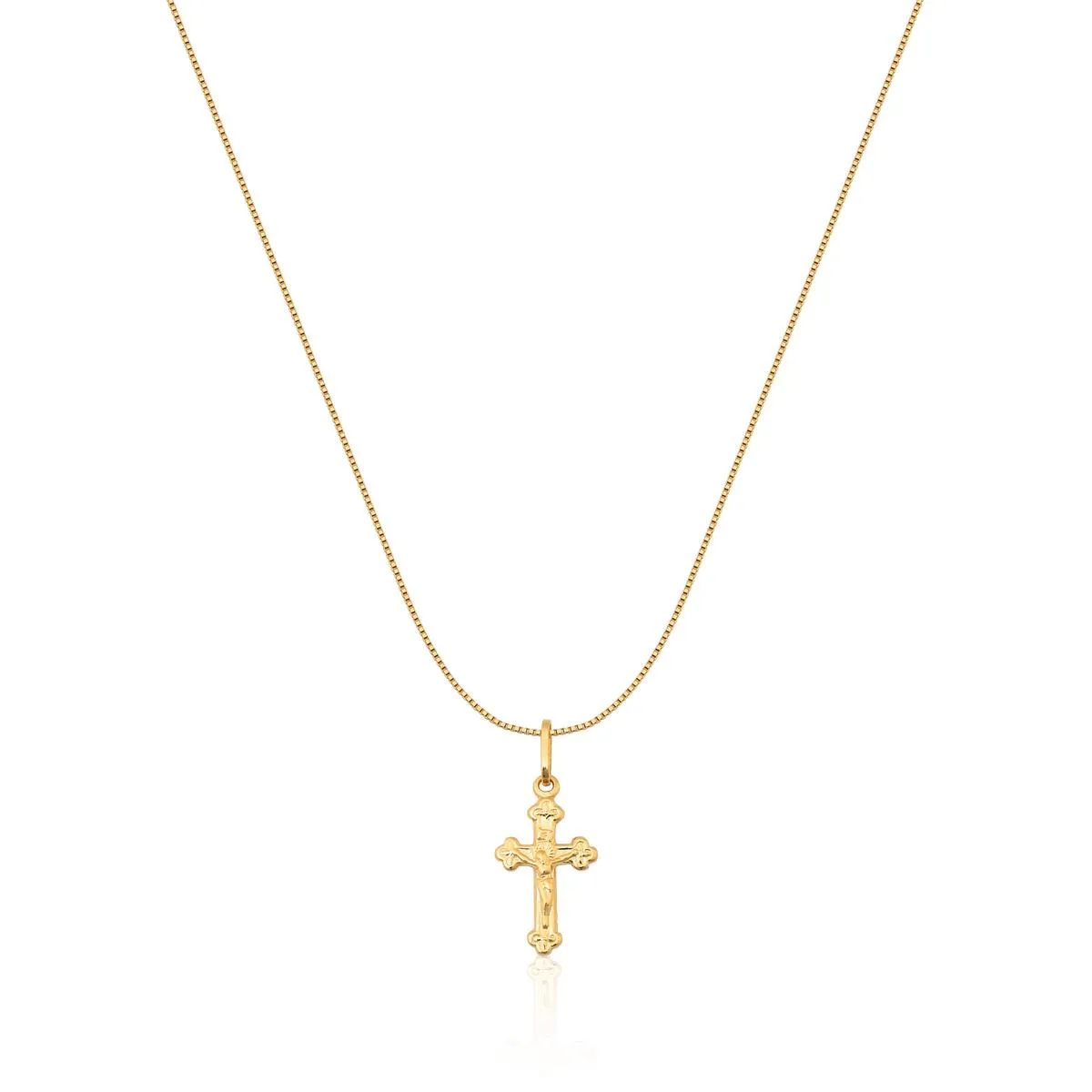 Pingente de Ouro 18k de Cruz com Cristo