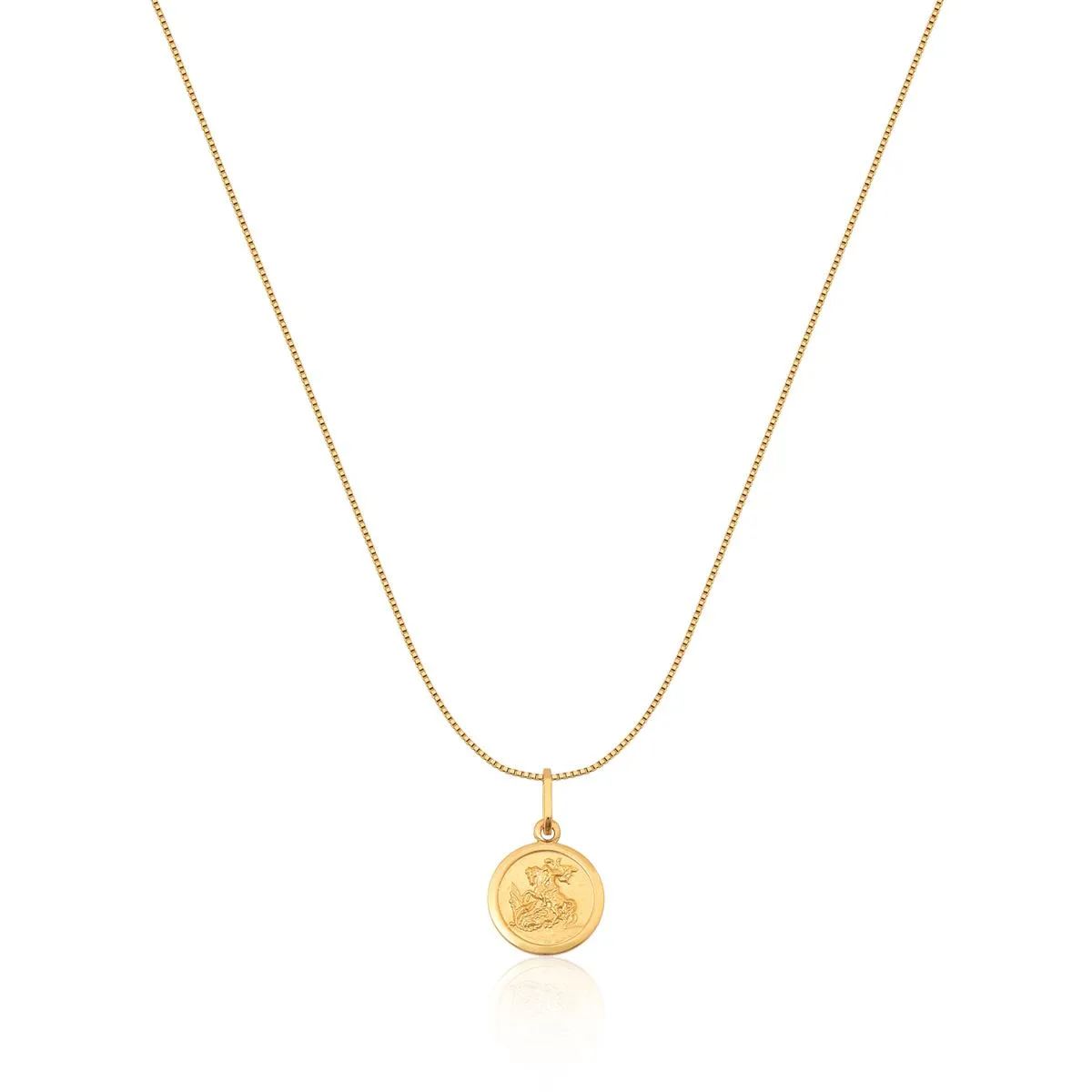 Pingente de Ouro 18k de São Jorge