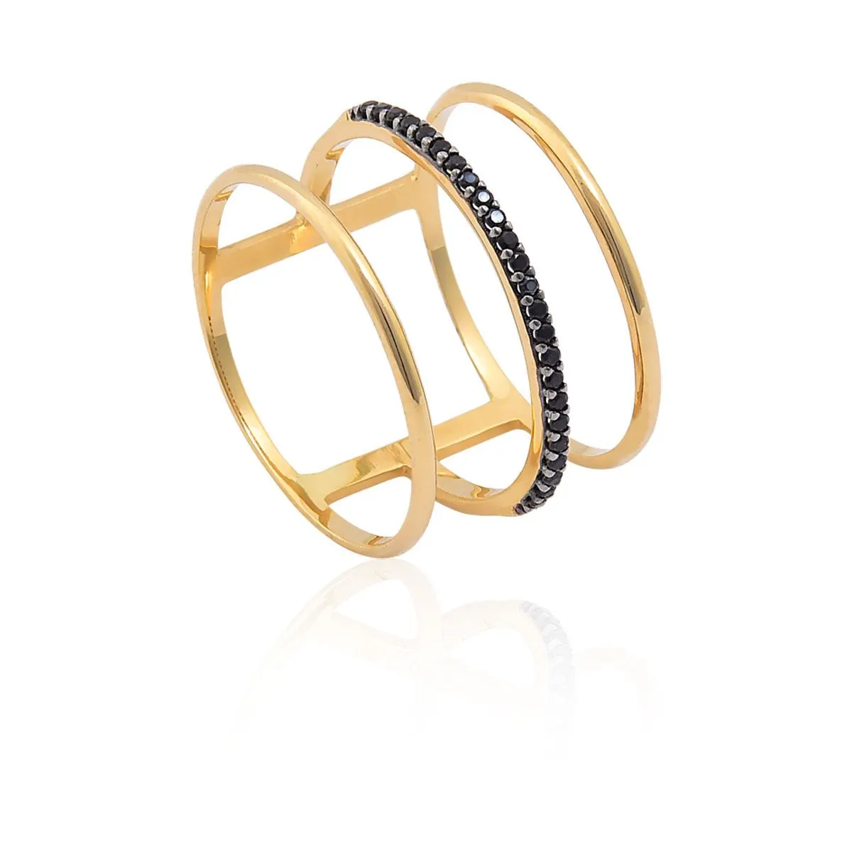 Anel de Ouro 18k com  Espinélios.