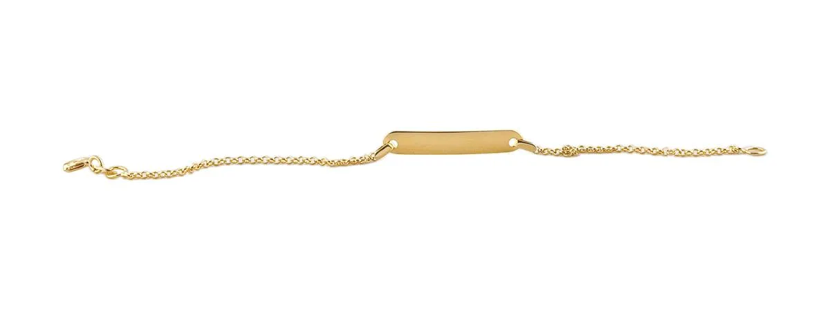 PULSEIRA INFANTIL DE OURO 18K MELINDROSA PARA BEBÊ-13CM