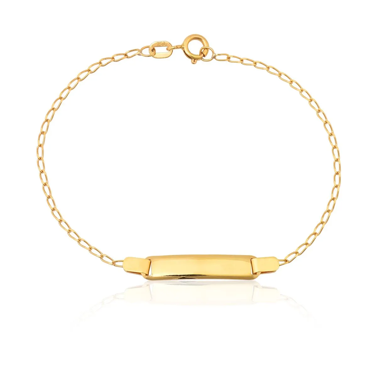 PULSEIRA INFANTIL DEOURO 18K MELINDROSA PARA BEBÊ-13CM