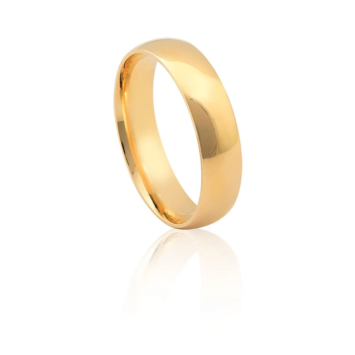 ALIANÇA DE CASAMENTO EM OURO 18K 5,0MM ANATÔMICA