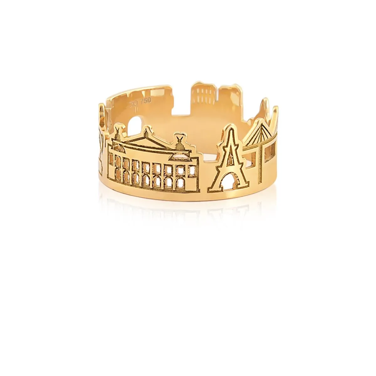 aNEL DE OURO 18K DE MONUMENTOS DA FRANÇA