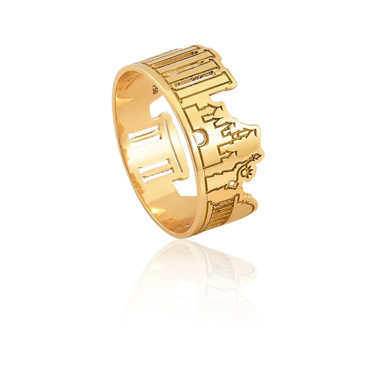 Anel de Ouro 18k de monumentos dos EUA