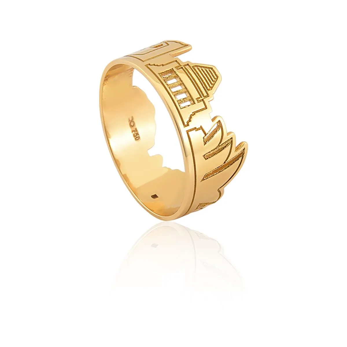 Anel de Ouro 18k de monumentos da Austrália