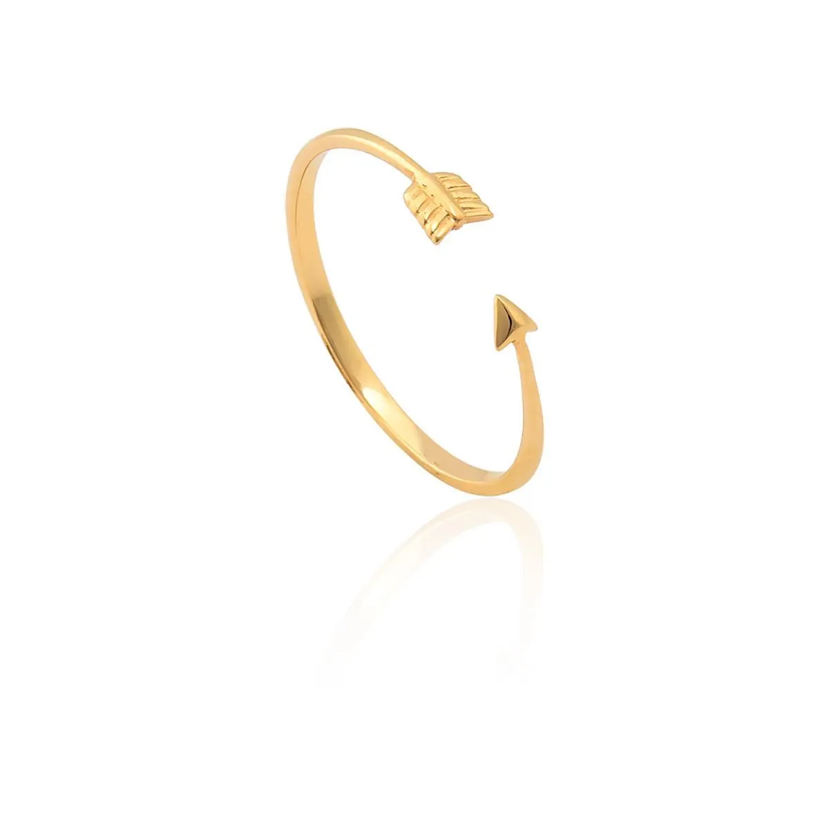 ANEL DE OURO 18K DE FLECHA