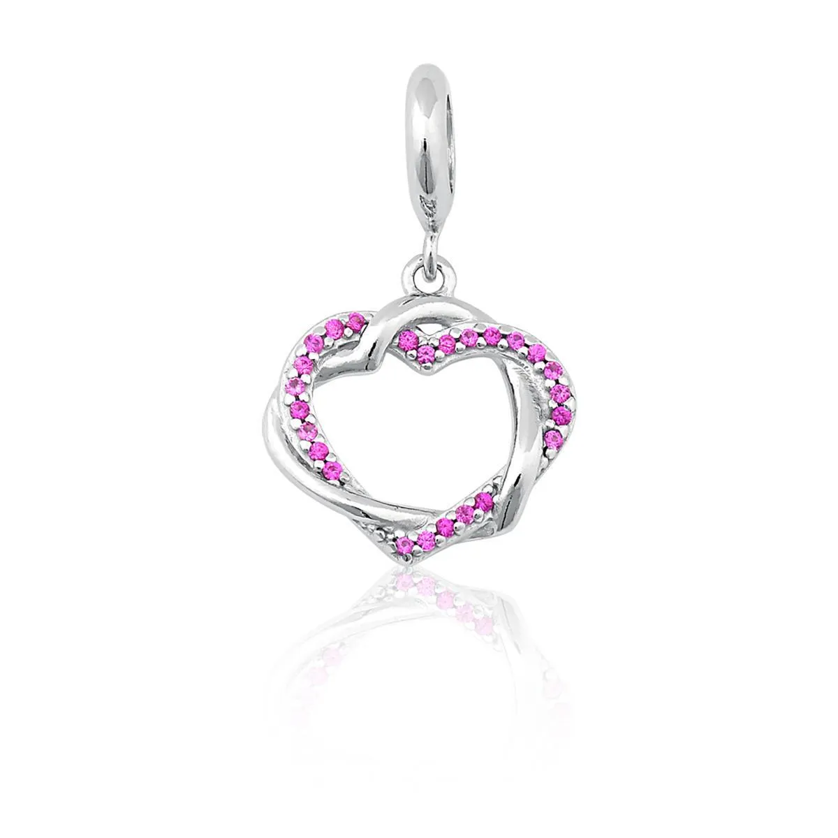 Pingente de Prata 925 de Corações
