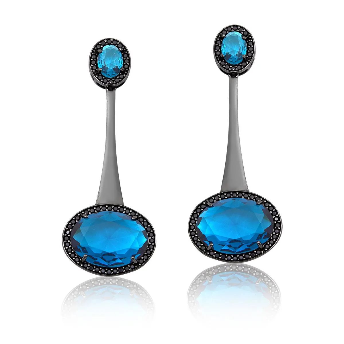 BRINCO DE PRATA 925 COM ZIRCÔNIA E PEDRA