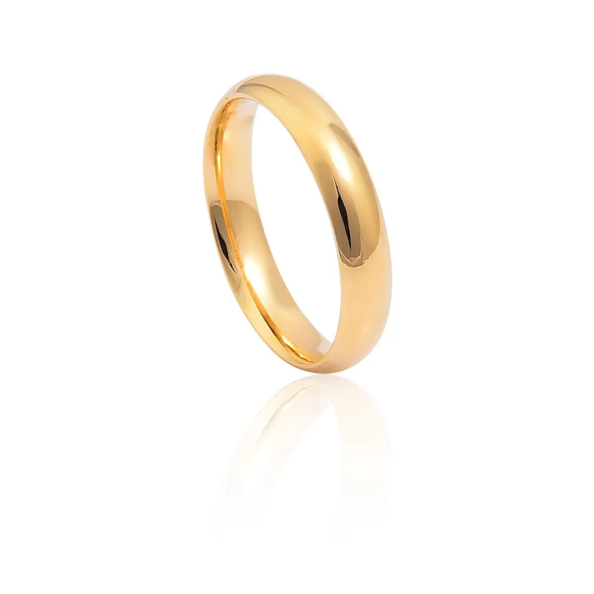 Aliança Emotion anatômica ouro 18k abaulada polida 3,4MM