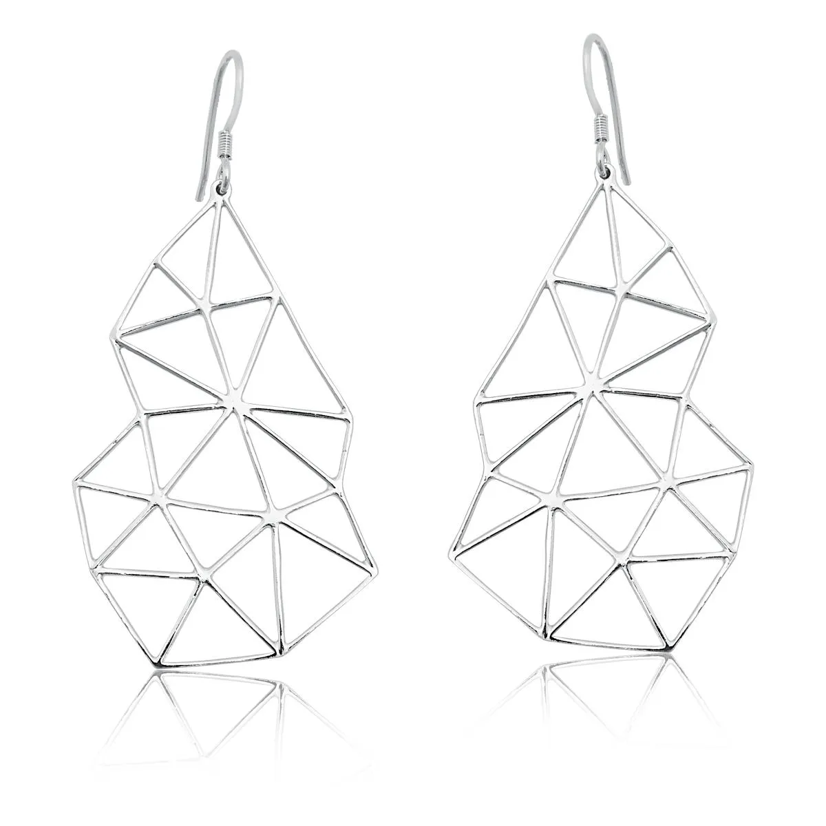 Brinco gancho Henrique Steyer prata 925 pingente estante vazada