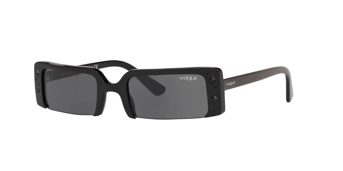 Óculos de Sol Vogue 0VO5280SB W44/8757 Acetato Preto com lentes na cor Cinza