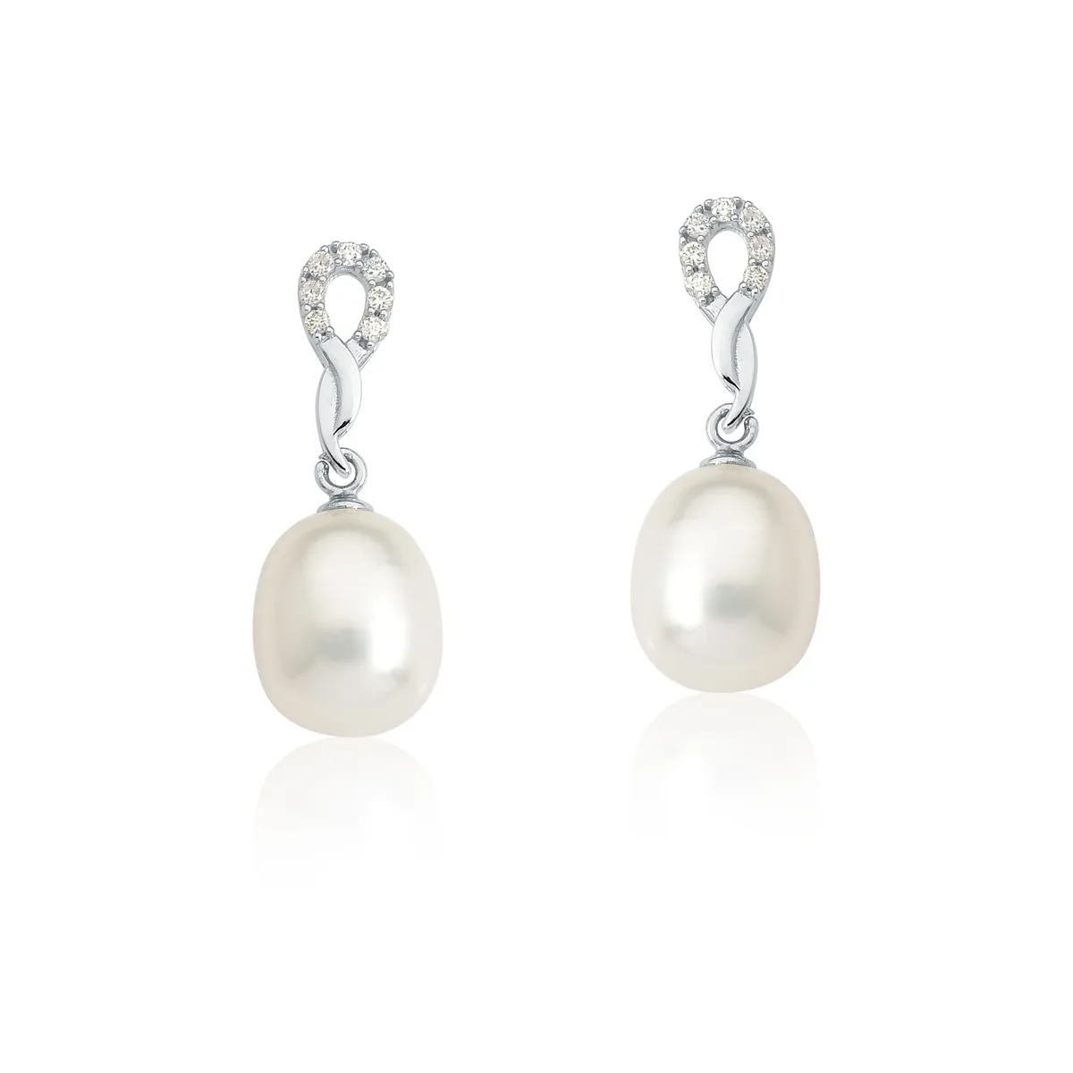 Brinco de Ouro 18k com Pérola e Diamante