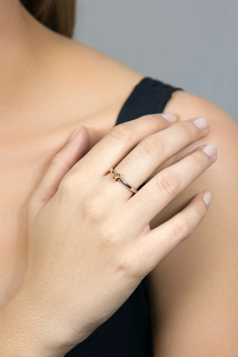 Anel de Prata 925 de Estrela