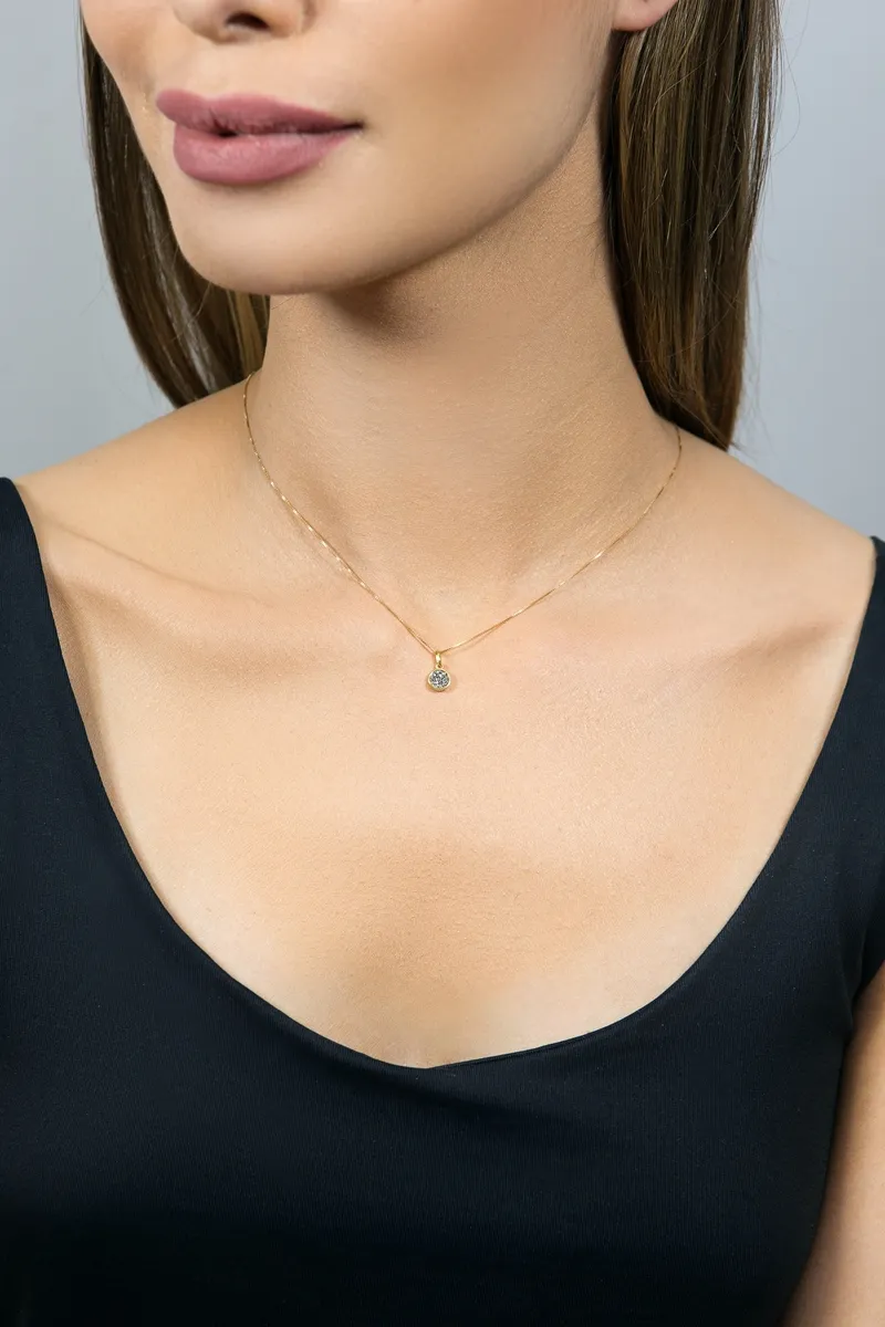 Pingente de Ouro 18k com Drusa