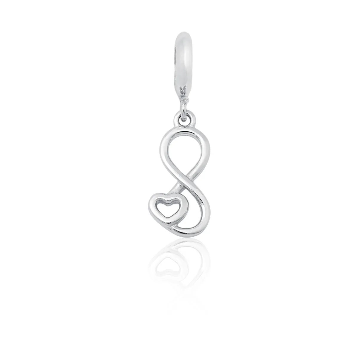 Pingente de Prata 925 Charms de Amor Infinito