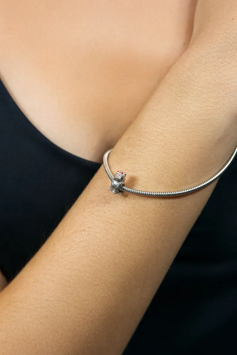 Pingente de Prata 925 Charms de Cachorro maltes