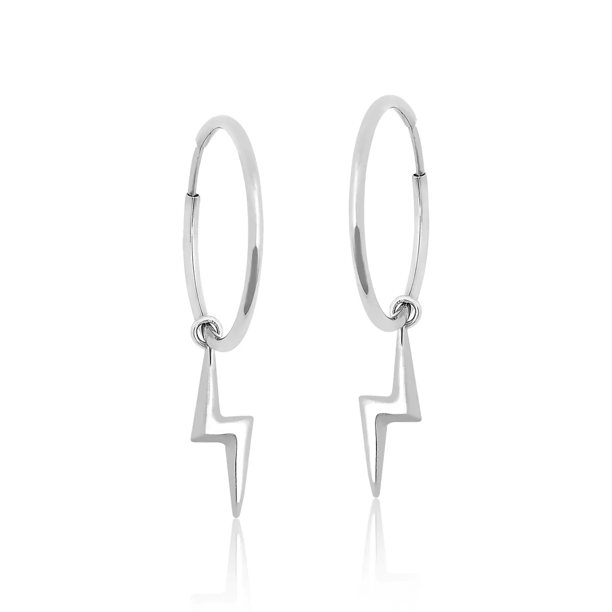 Brinco de Prata 925 de Argola Raio