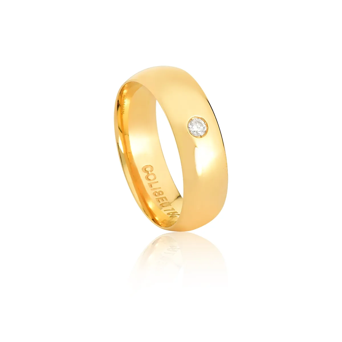 ALIANÇA DE CASAMENTO EM OURO 18K 6,0MM ANATÔMICA