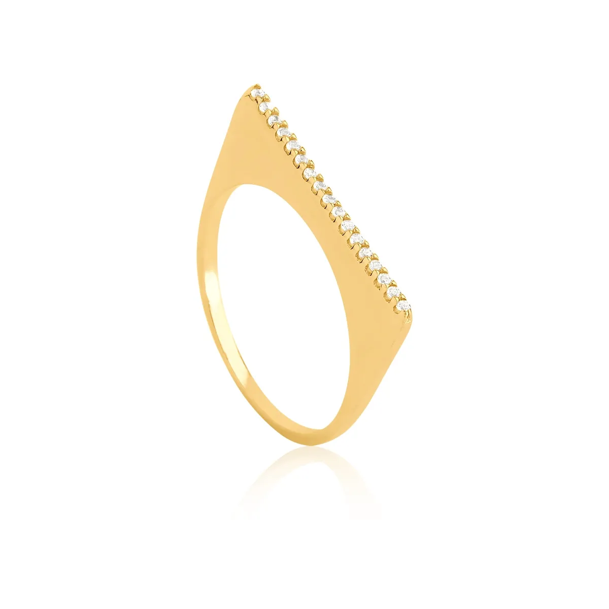 Anel de Prata 925 com Topázios Brancos