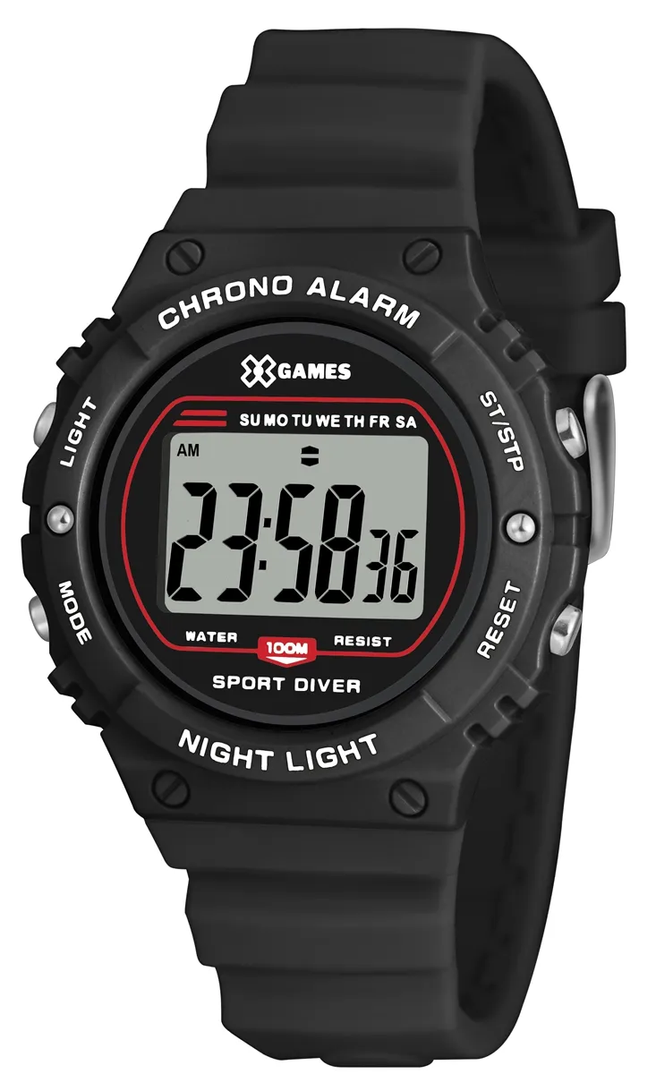 Relógio Pulso X Games - Kids - Quartz Digital - Xkppd065-Bxpx Preto