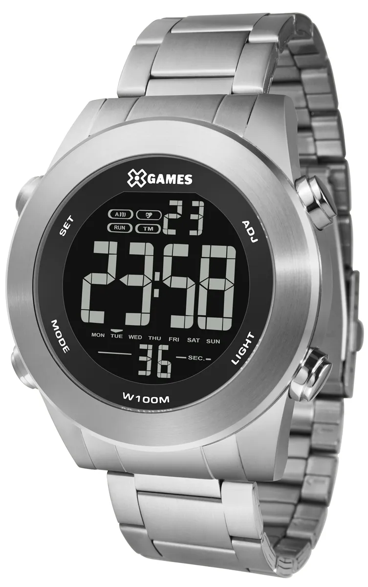 Relógio Pulso X Games Masculino - Quartz Digital - Xmssd001-Pxsx Prata