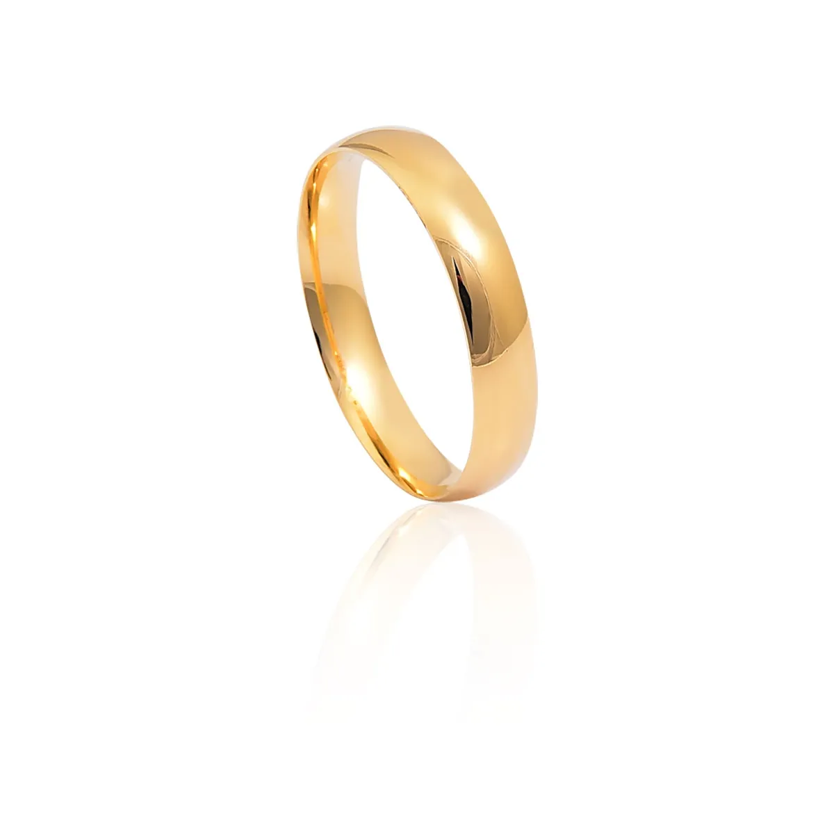 ALIANÇA DE CASAMENTO EM OURO 18K 3,9MM ANATÔMICA