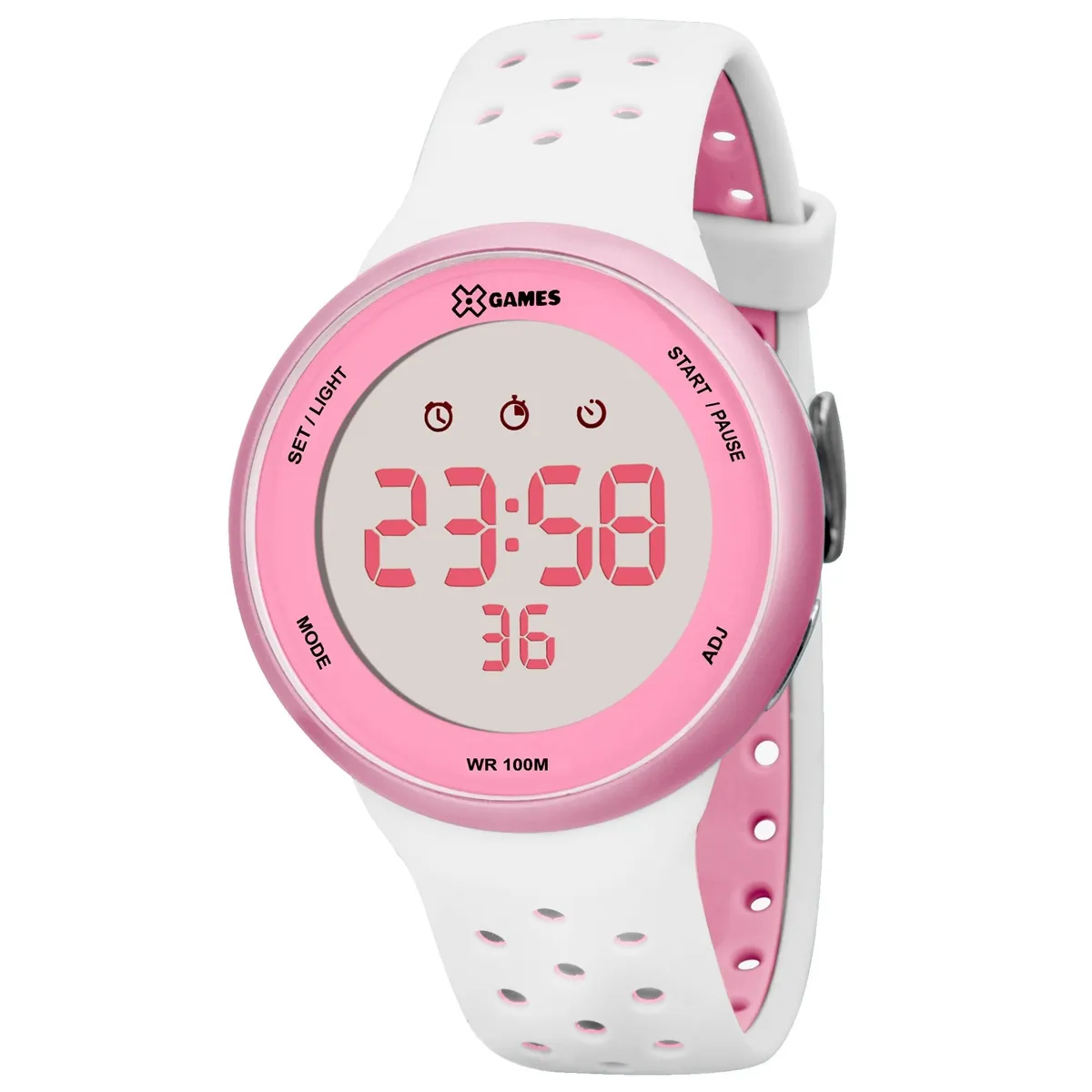 Relógio Pulso X Games Feminino - Quartz Digital - Xfppd040-Bxbr Rosa