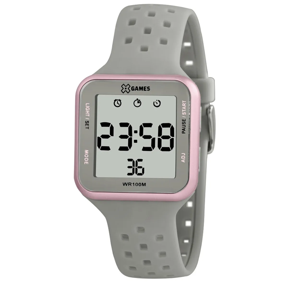 RELÓGIO X GAMES FEMININO ESPORTIVO CINZA-XLPPD034-BXGX