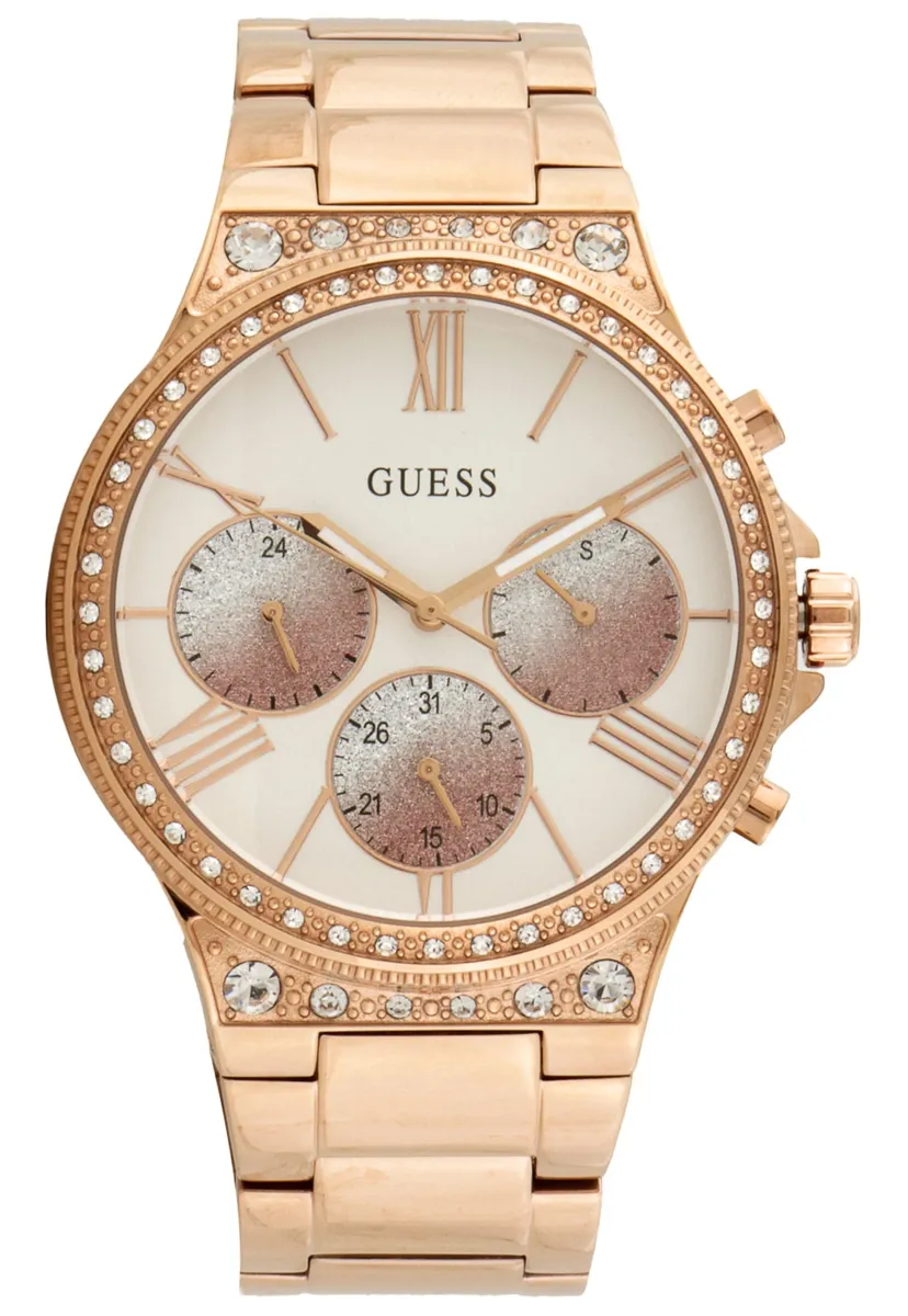 RELÓGIO GUESS FEMININO AÇO ROSÊ-92744LPGSRA1