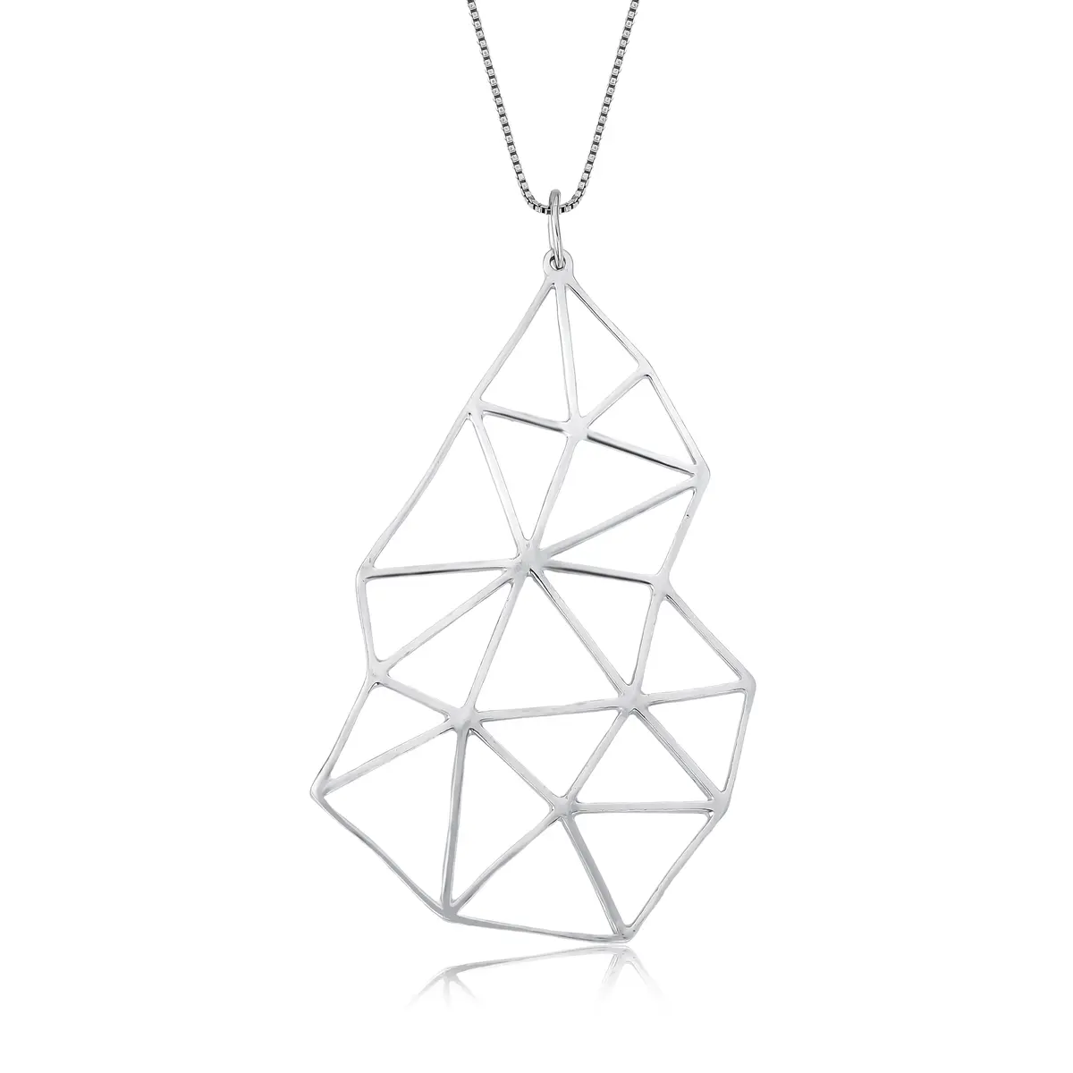 Gargantilha Henrique Steyer prata 925 pingente estante vazada