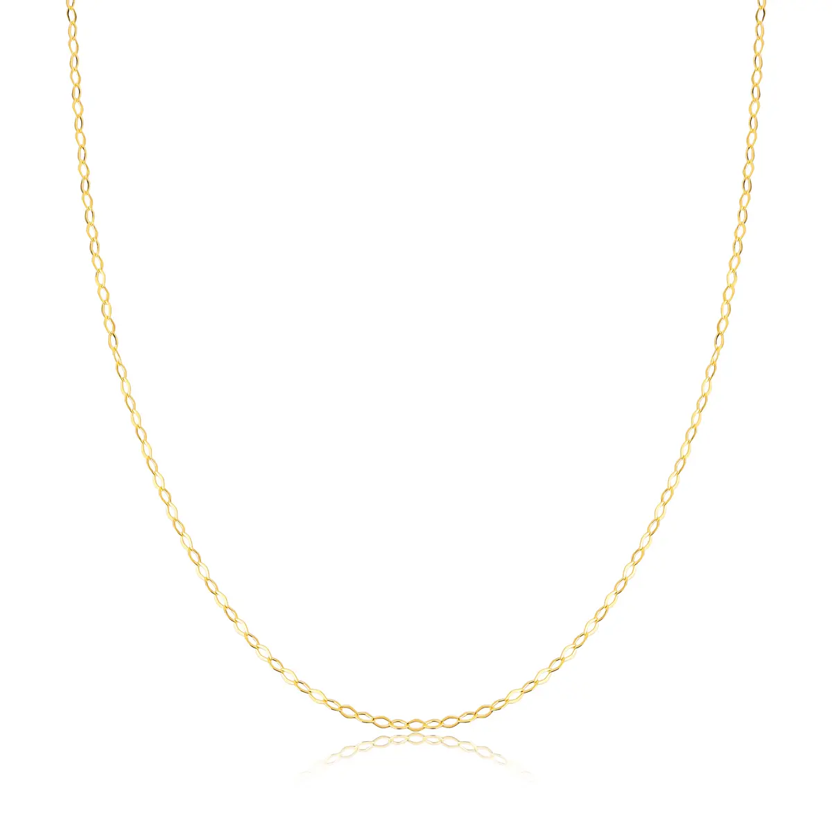 Corrente Essentials ouro 18k malha Americana 45cm