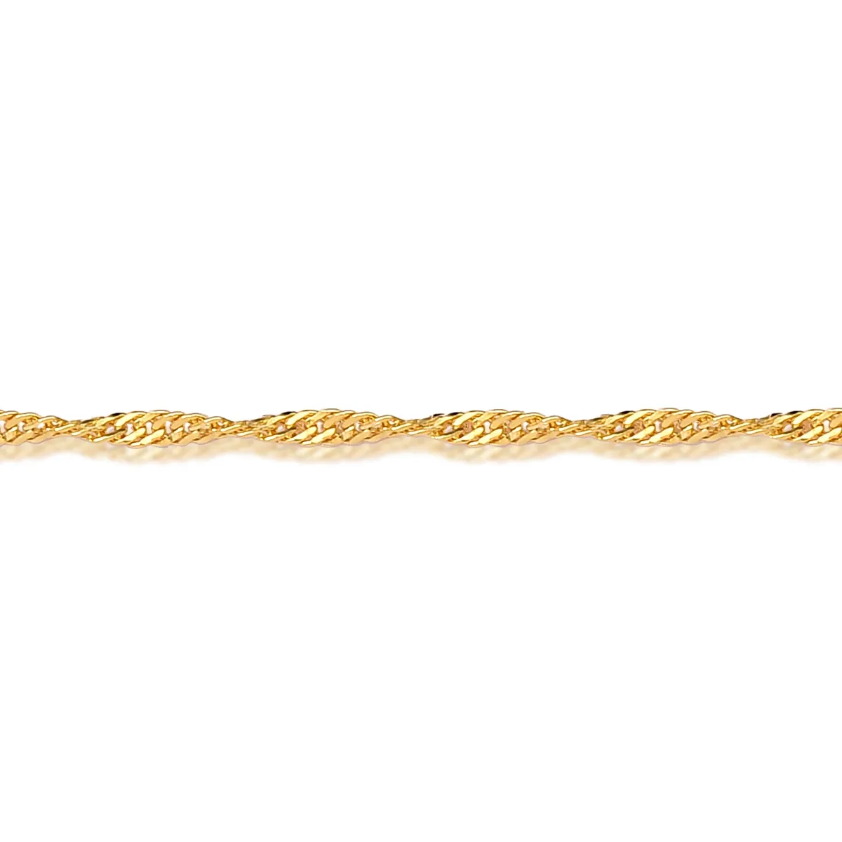 PULSEIRA DE OURO 18K MALHA SINGAPURA-21CM
