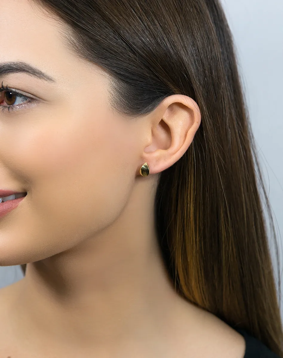 Brinco de Ouro 18k Gota Lisa