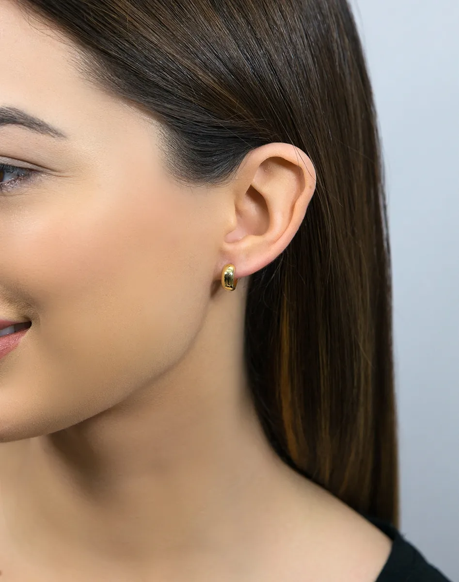 Brinco de Ouro Amarelo 18k Argola lisa