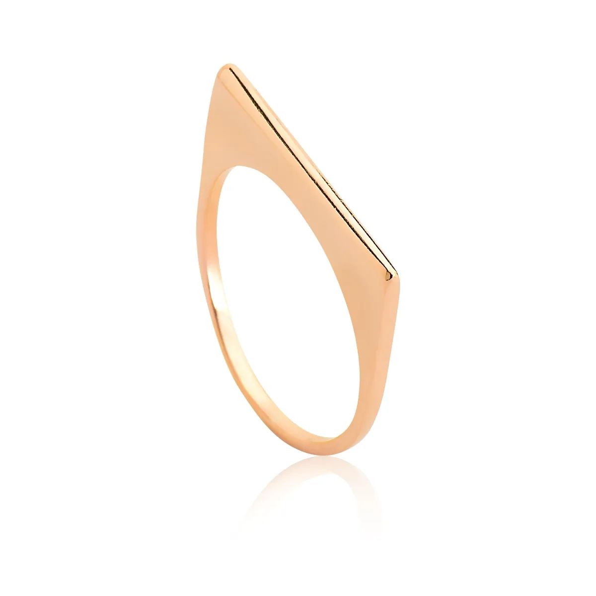 Anel de Prata 925 com Banho Rose Coleção Open