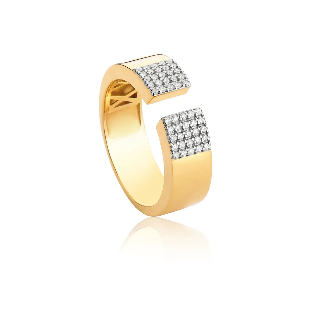 ANEL DE OURO 18K COM DIAMANTES - COLEÇÃO ARCHES