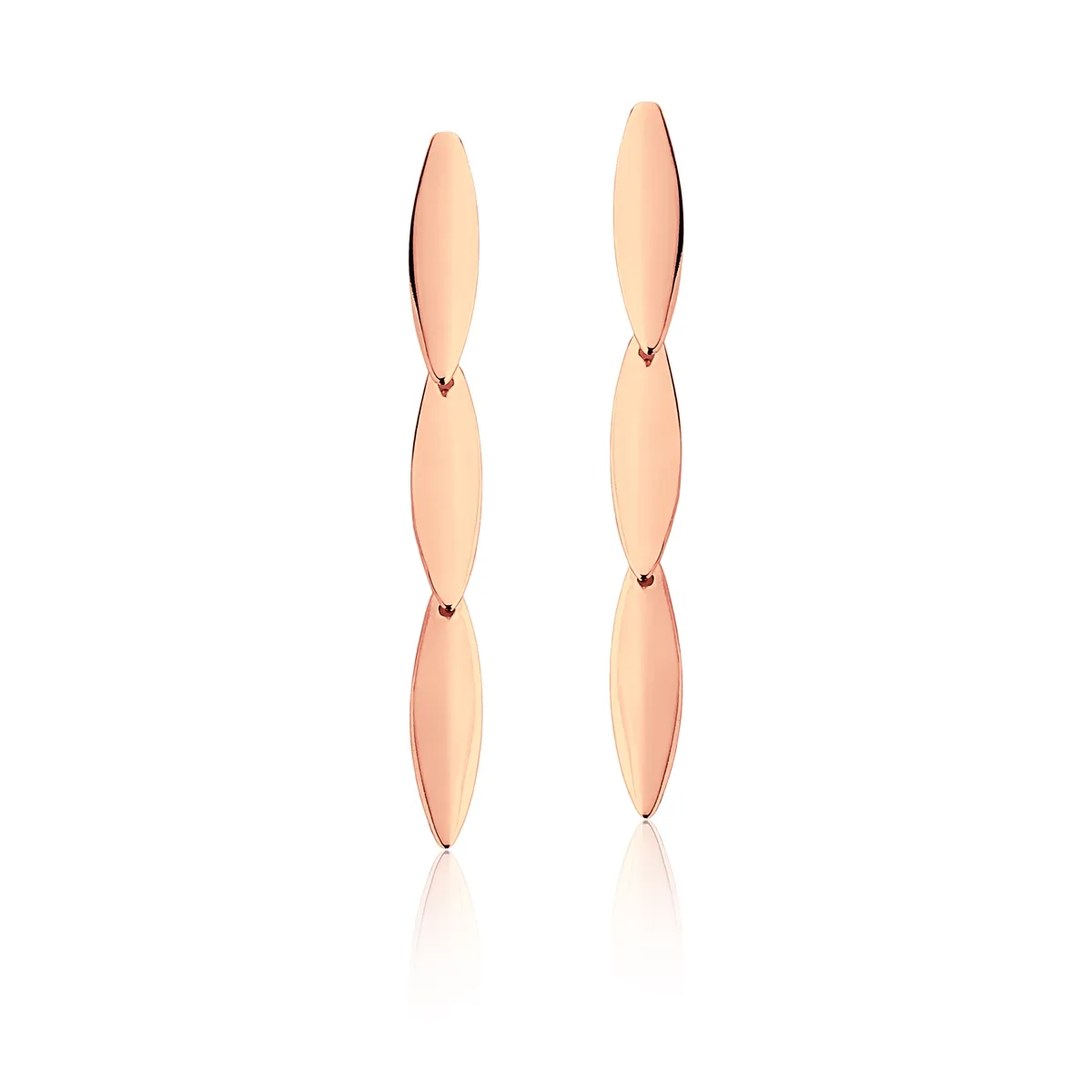 BRINCO EM PRATA 925 COM BANHO EM OURO ROSE  - COLEÇÃO RAIN