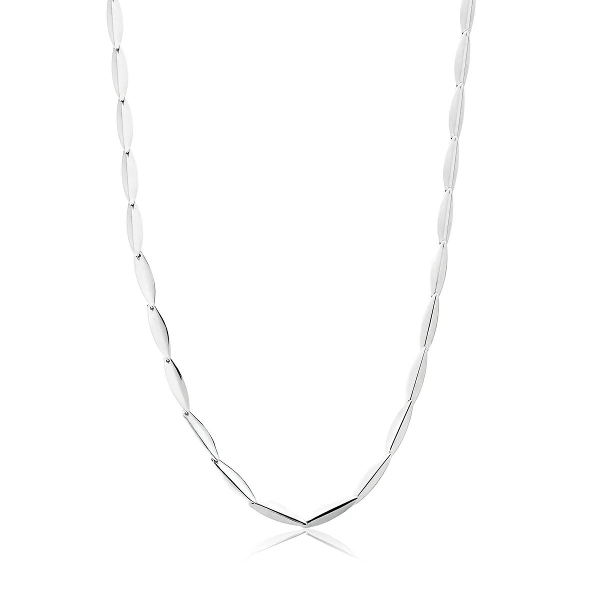 COLAR EM PRATA 925 NAVETES POLIDO 45CM - COLEÇÃO RAIN