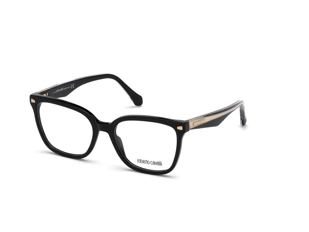 Óculos de Grau Roberto Cavalli RC5078_52001 Acetato Preto