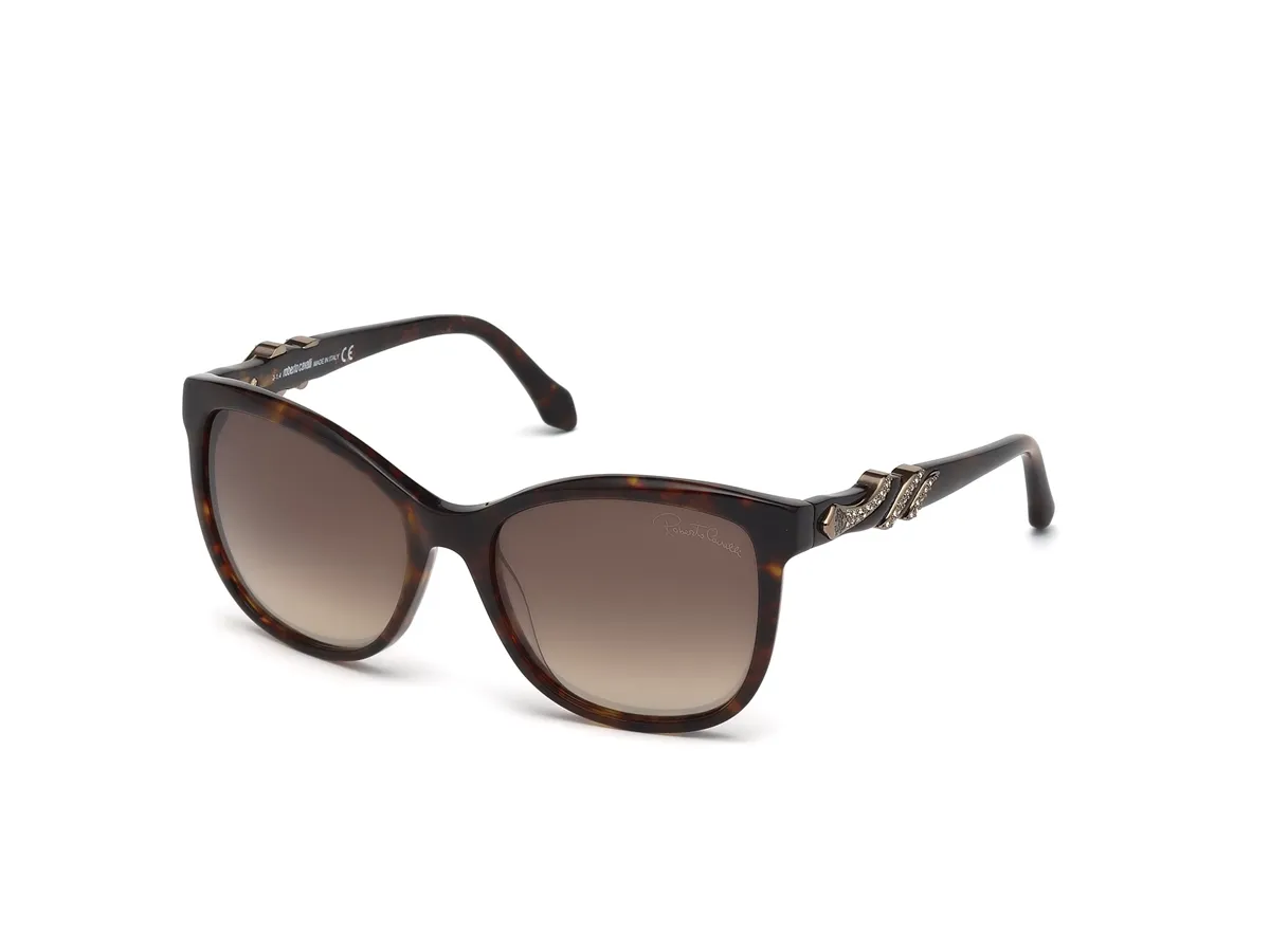 Óculos de Sol Roberto Cavalli RC877S_5452G Acetato Marrom com lentes na cor Marrom Degradê