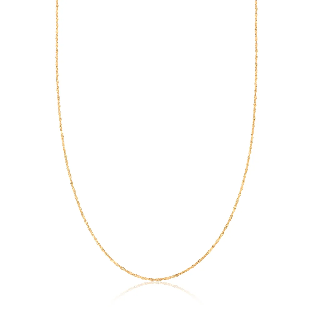 Corrente Essentials ouro 18k Singapura 50MM